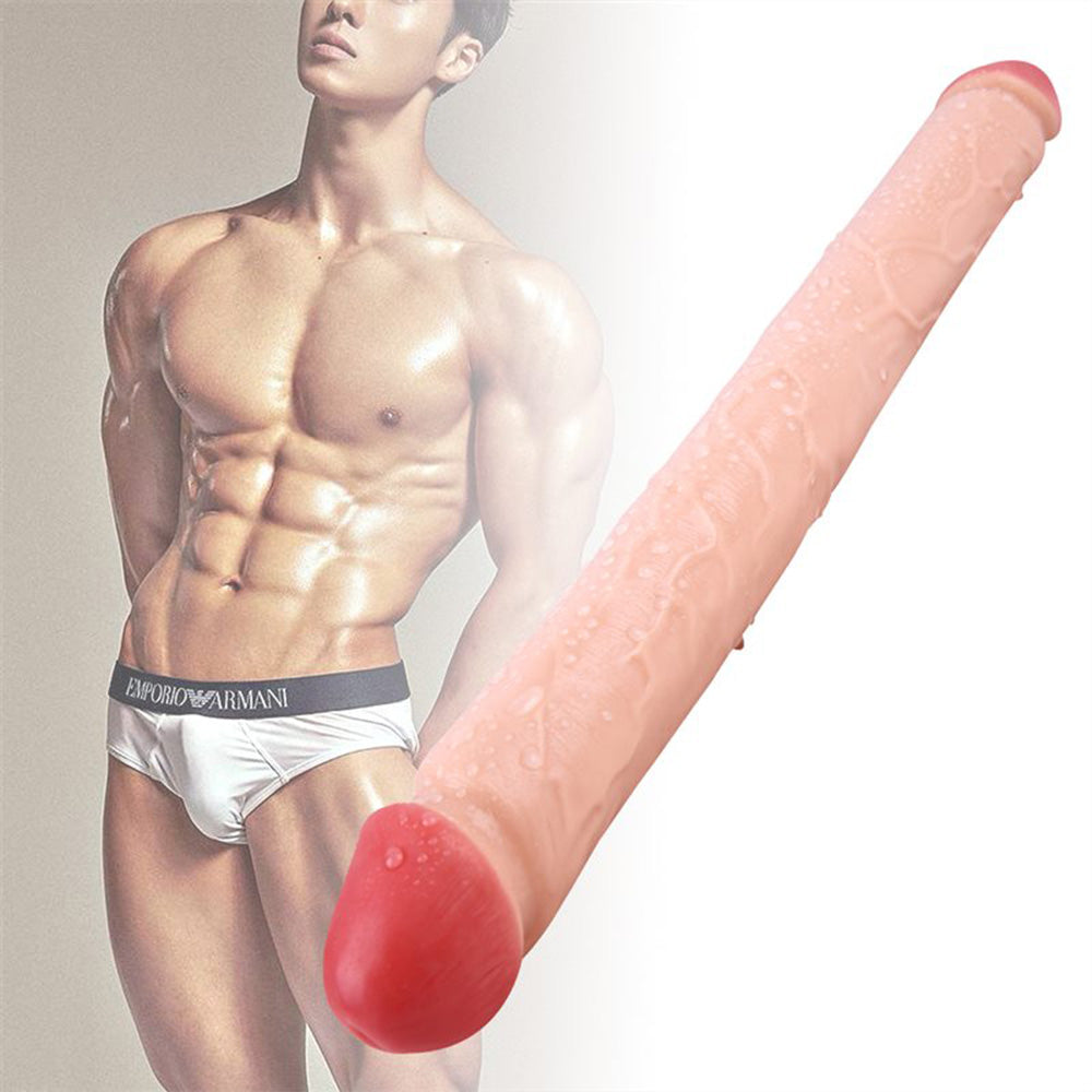 Double-Ended Soft Silicone Simulated Anus Masturbation Dildo – product view 6