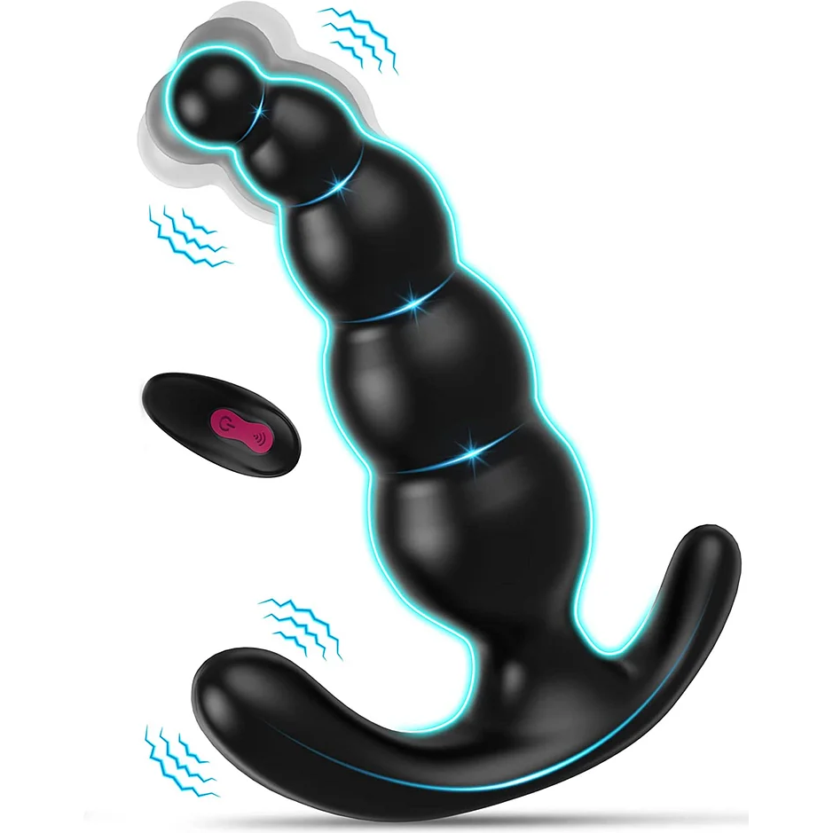 Silicone Thrusting Butt Plug Remote Vibrating Prostate Dildo – product view 2