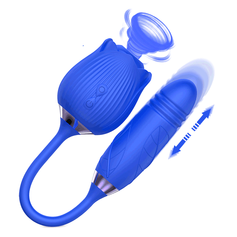 RoséTrio 3-in-1 Rose Massager with Suction & Internal Motion