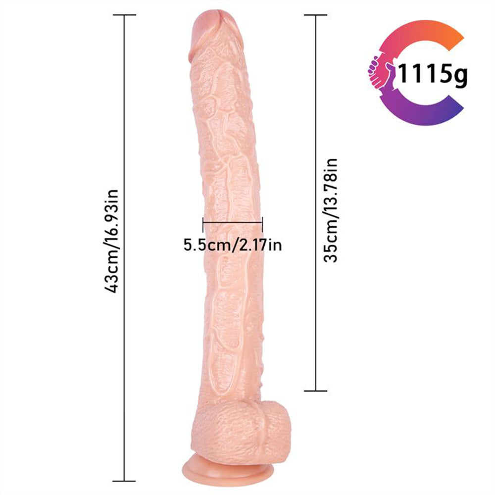 16.93 Inch Strap On Huge PVC Dildo – product view 10
