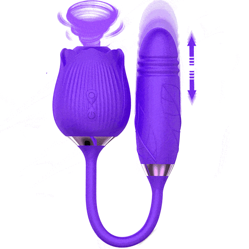 Rose Vibrator With Bullet Tongue – product view 8