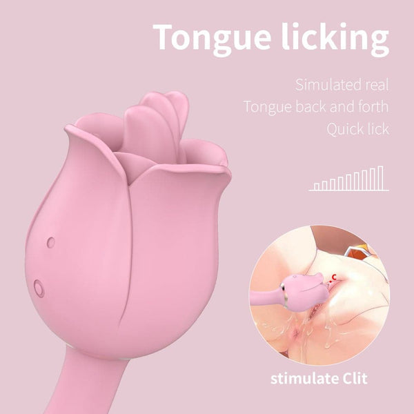 Rose Vibrator Tongue Licking Vibrator Masturbation Stick – product view 6