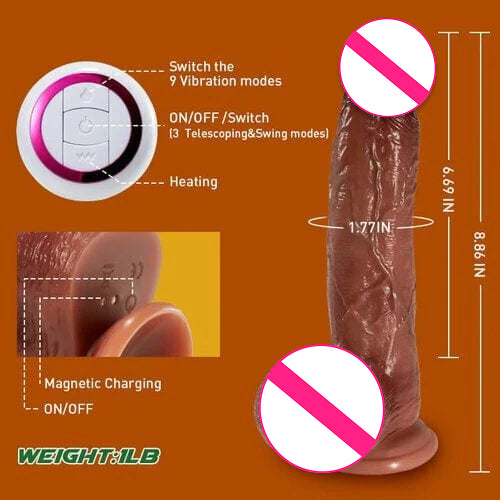 Erupto - 8.86 Inches Thrusting & Swing Massager