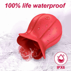 10 Speeds Rose Vibrator With Tongue