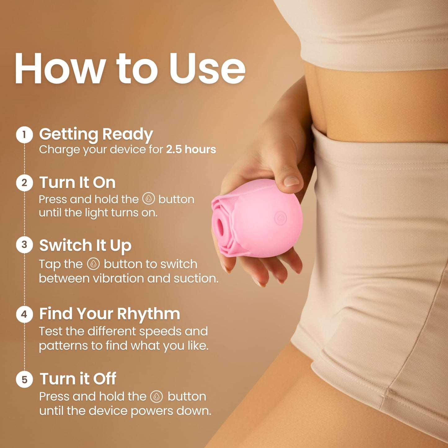 Blush Bliss - Original Suction Rose Toy® with Storage Bag