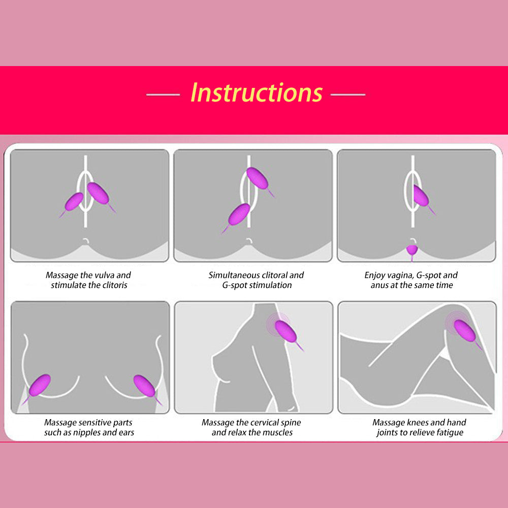 USB Charging Double-Bouncing Eggs Vibrator – product view 3