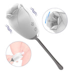Silicone Rose Vibrator With Tongue Licking for Women