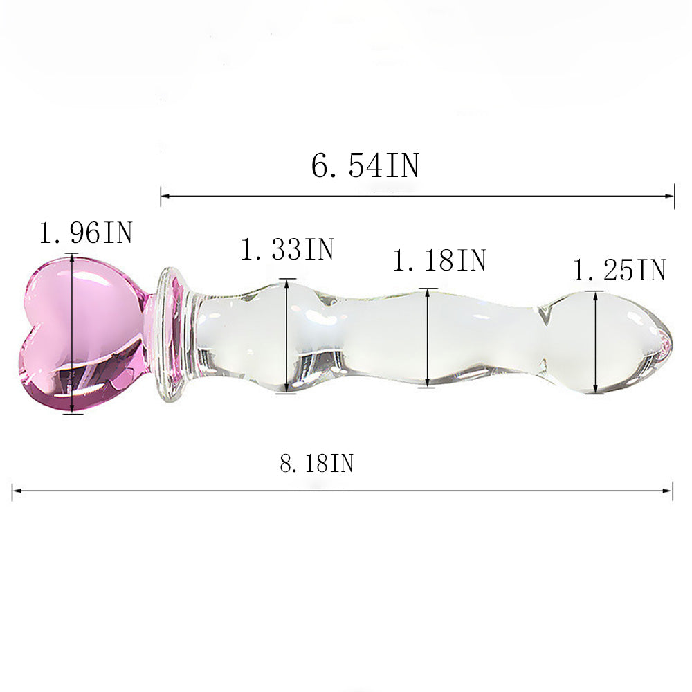 Pull Beads Crystal Glass Dildo Masturbator Butt Plug – product view 6