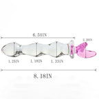 Pull Beads Crystal Glass Dildo Masturbator Butt Plug – product view 5