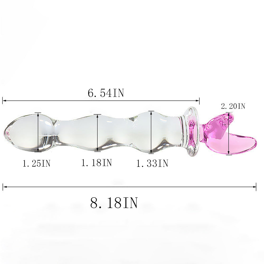 Pull Beads Crystal Glass Dildo Masturbator Butt Plug – product view 5
