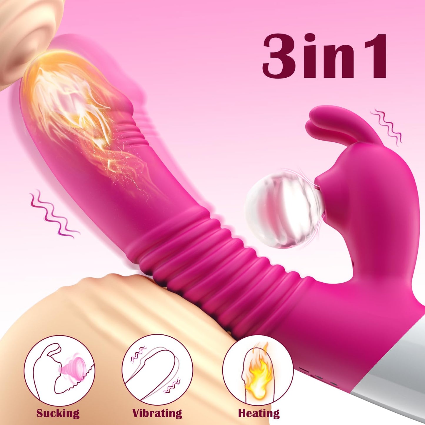 Flaris - Rabbit Massager with Heating Suction & G-Zone