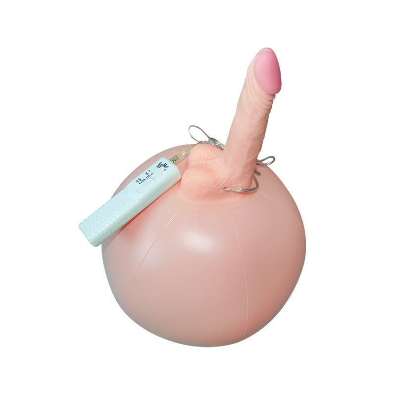 6.3 in Bouncy Inflatable Sex Ball with Remote Control Vibrating Realistic Dildo