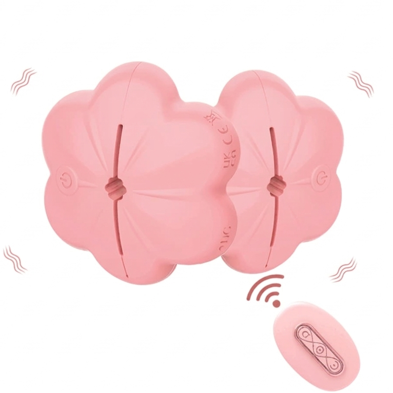 Petalyn - Remote Chest Clamps - Adjustable Vibe Chest Toys - nipple suction vibrator featuring remote control, waterproof, qu