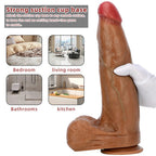 The Safest Material Green Veined Liquid Silicone Double Hardness Simulation Oversized Dildo – product view 5