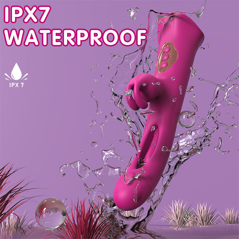 3 in 1 G-spot Vibration Slap Tongue Licking Rabbit Vibrator – product view 7