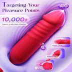 Rose toy targeting internal and external pleasure points