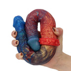 Colorful Double-Ended Liquid Silicone Anal Plug Dildo – product view 5