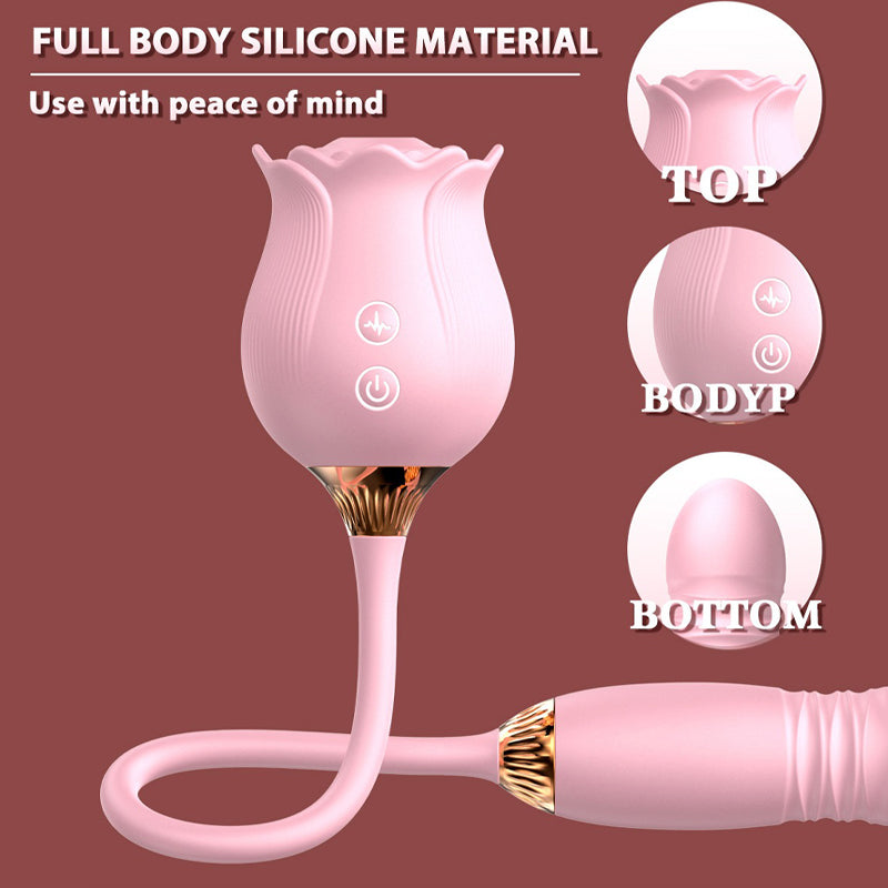 PinkBliss 2-in-1 Rose Suction & Thrusting Premium