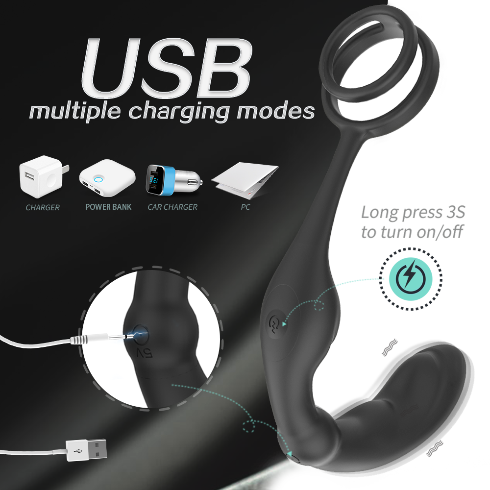 9 Frequency Prostate Massage Penis Anal Plug – product view 4