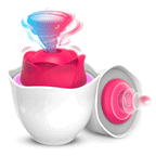 Sucking The Vibrator Tongue Licking Rose Vibrator – product view 9
