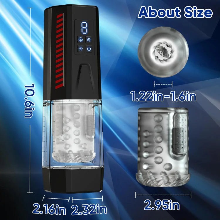 One-Touch Telescopic Sucking And Vibrating Male Stroker — product image 7