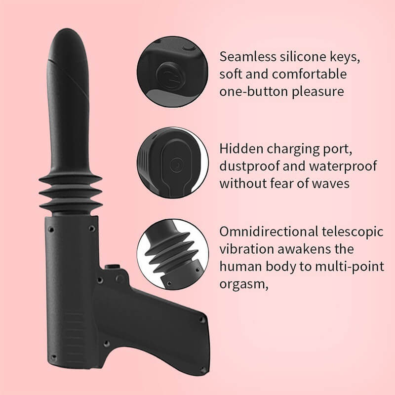 4 Modes 2-in-1 Thrusting Dildo & Anal Dildo Vibrator – product view 6