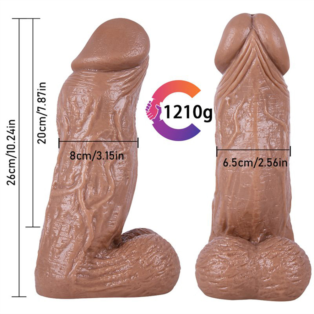 10 Inch Fat Realistic PVC Suction Cup Dildo – product view 7