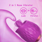 Rose Toy Vibrator For Women Clitoral Tongue Licking Vibrator