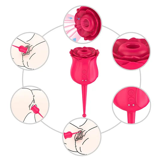 Rose Vibrater | Rose Suction Vibrator Female Masturbator – product view 8