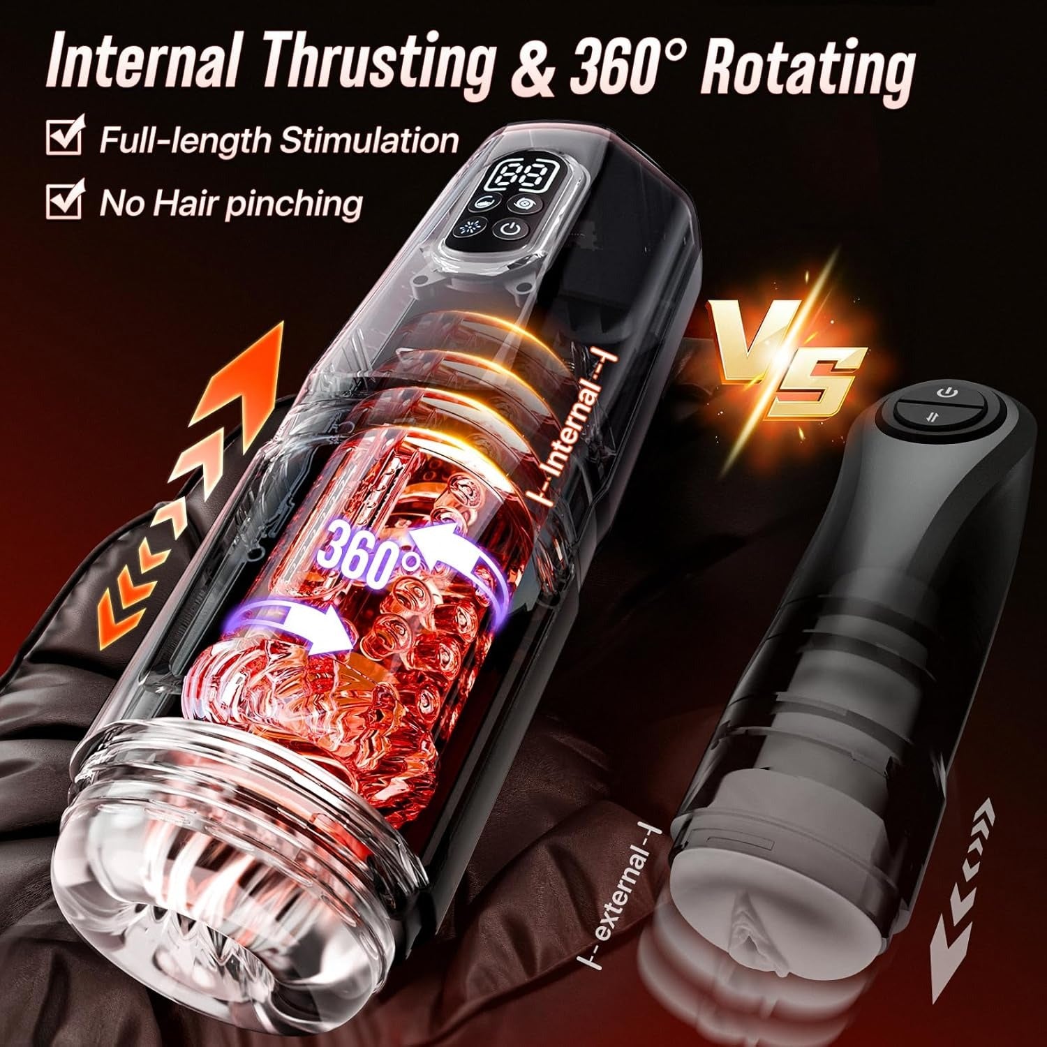 Edge - AI Sync Thrusting, Rotating & Tongue Male Massager