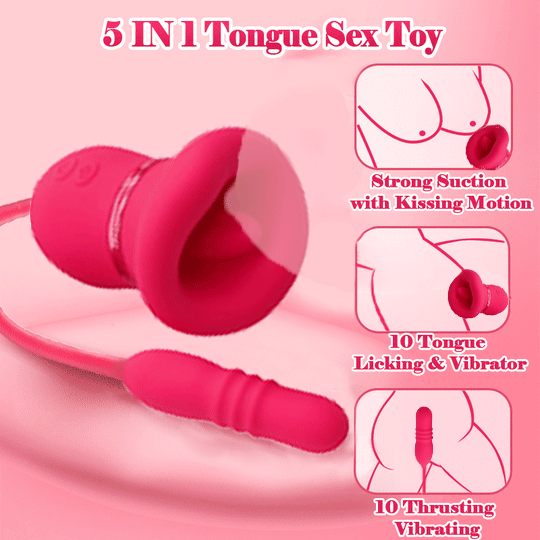 Kissel 5-in-1 Tongue-Style & Internal Motion Massager