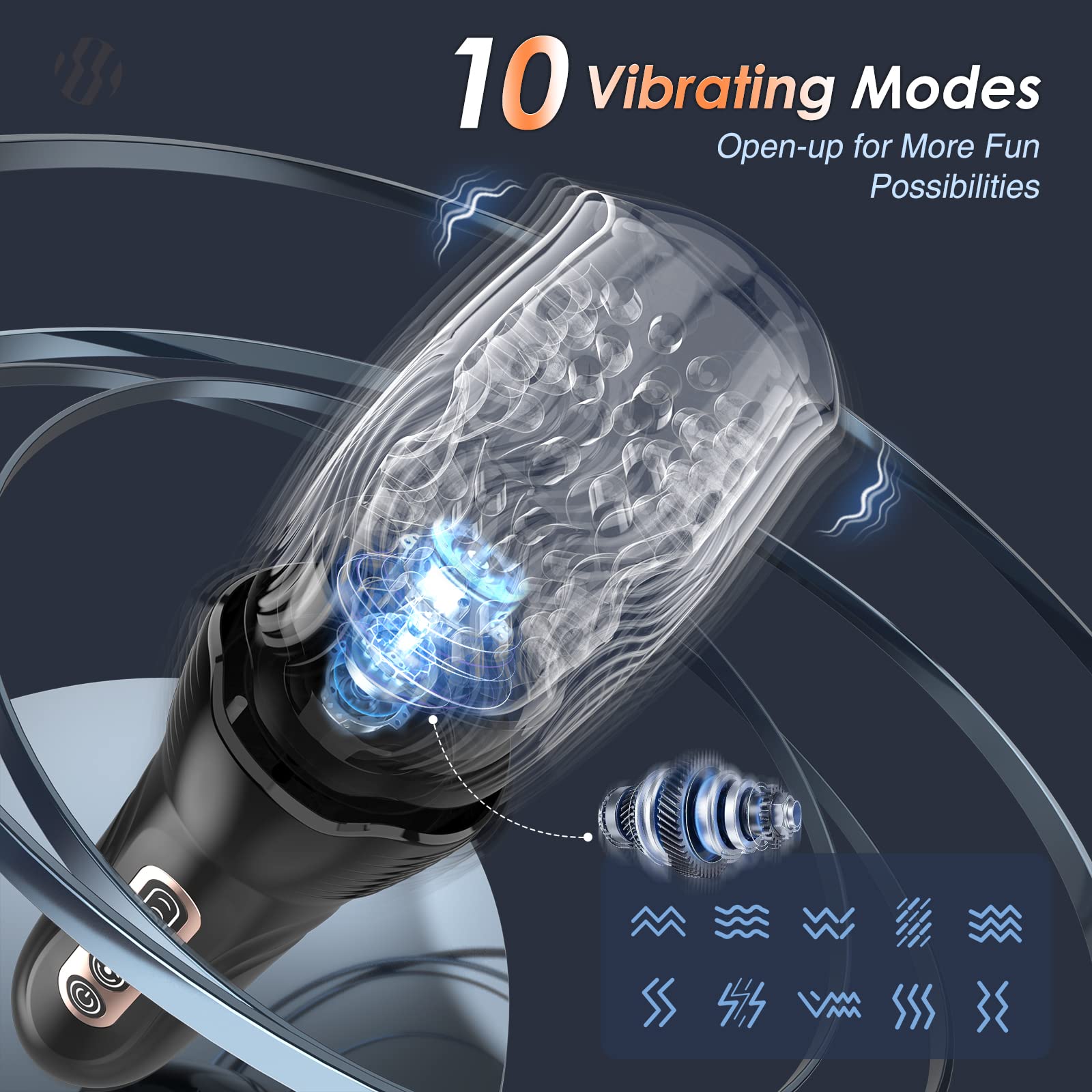 GAWK GAWK 4000 - 5 Thrusting Rotating 10 Vibe Mode Male