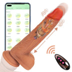 6.6 in Vibrating Thrusting Swing Thick Long Lifelike Dildo With Remote Control