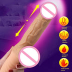 Women Telescopic Cannon King Automatic Vibration Heating Simulation Dildo