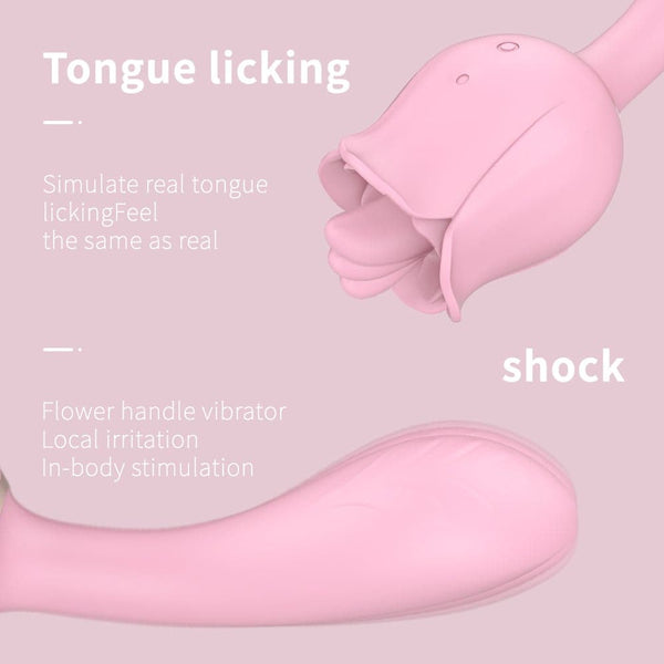 Rose Vibrator Tongue Licking Vibrator Masturbation Stick – product view 5