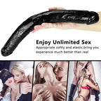 18 Inch Black Lesbian Double Ended PVC Dildo – product view 2