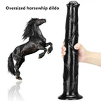 17 Inch Oversized Black Animal Horse PVC Dildo – product view 3