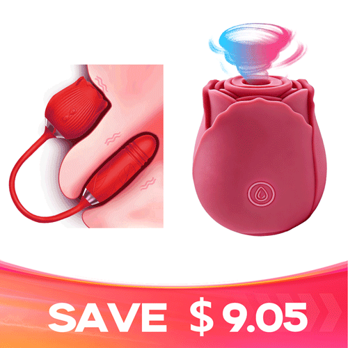 Blue RoséTrio 3-in-1 Rose Toy - Suction, Thrusting