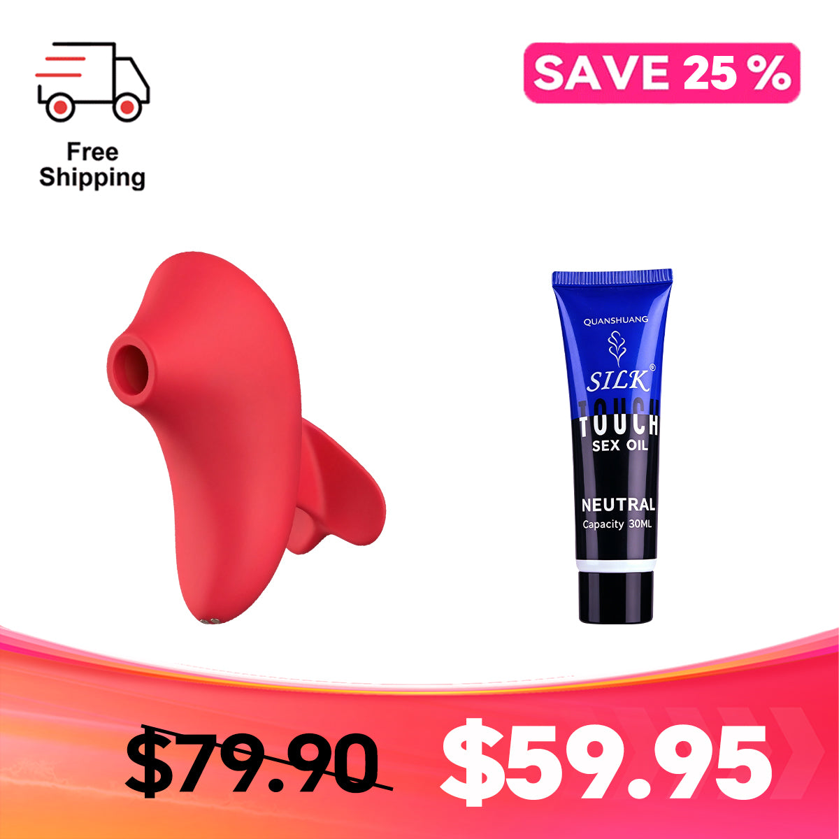 Fingeria Mini Air-Pulse Suction Massager with Easy-Grip