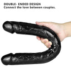 18 Inch Black Lesbian Double Ended PVC Dildo – product view 5