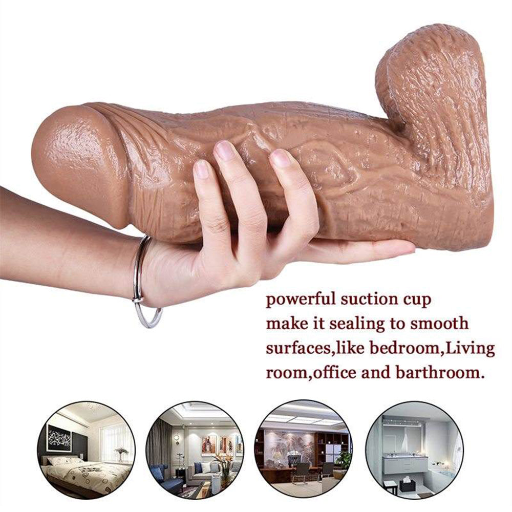 10 Inch Fat Realistic PVC Suction Cup Dildo – product view 4