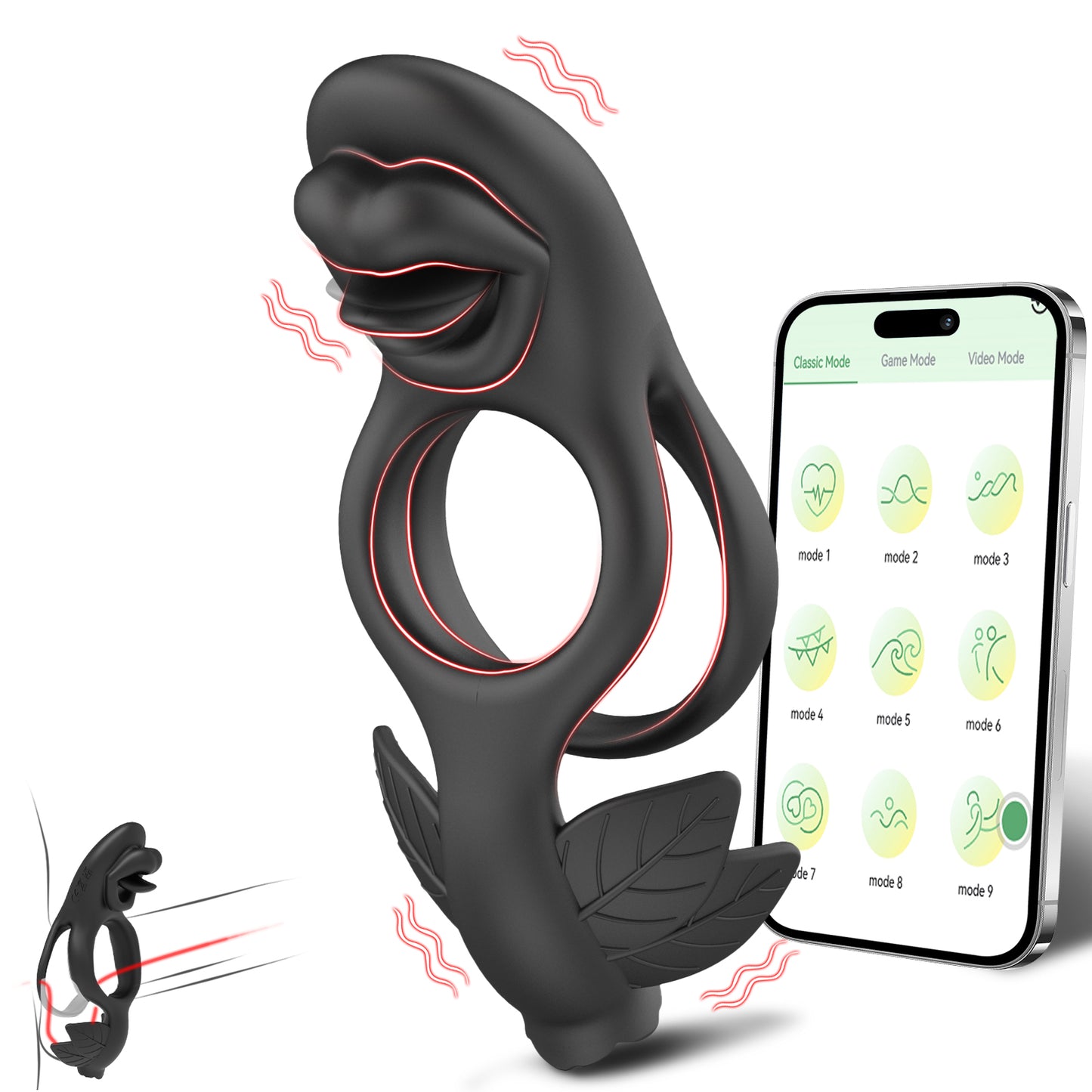 Lipleaf - Tongue Vibe Ring for External & Testicle Play