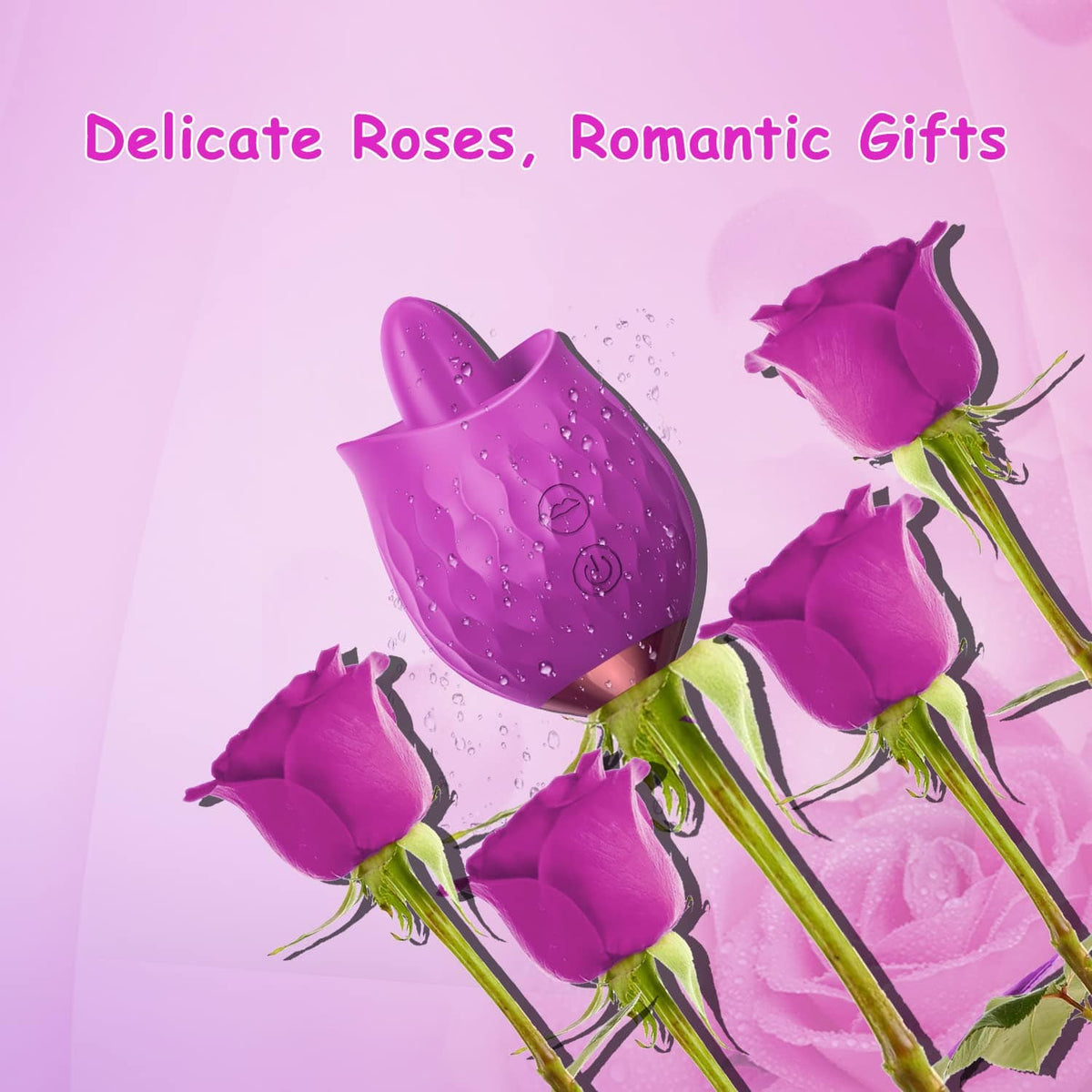 Rose Toy Vibrator For Women Clitoral Tongue Licking Vibrator
