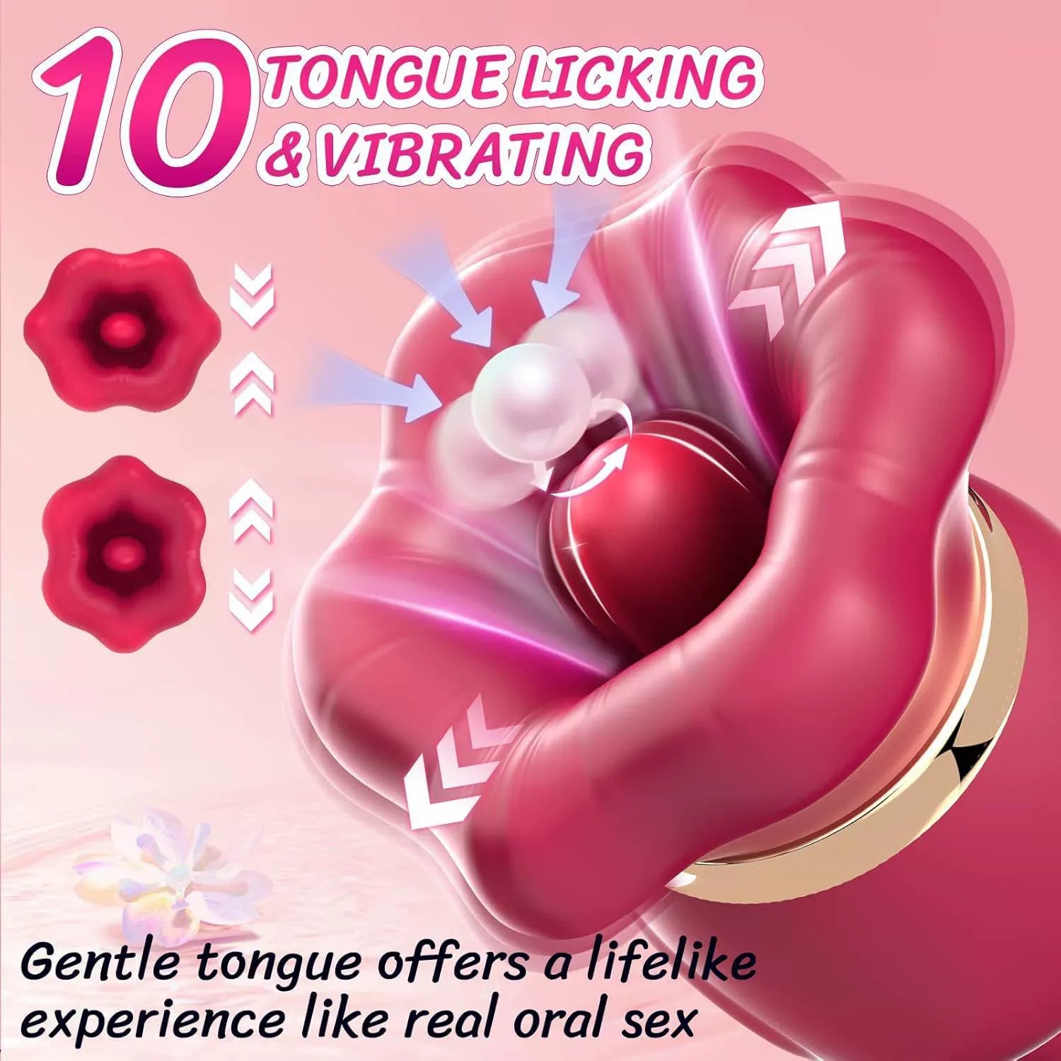 VenusMaw Rotating Tongue Suction Massager Soft Dual-Head