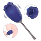 Silicone Rose Vibrator With Tongue Licking for Women