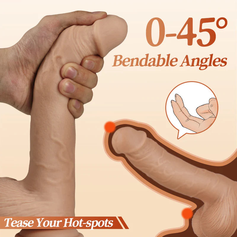 5 Telescoping 7 Vibrating Swinging Lifelike Huge Dildo – product view 2
