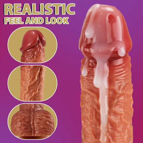 6.3 in 3-in-1 Thrusting 5 Vibrations 42 C Heating Realistic Non-sticky Blush Dildo