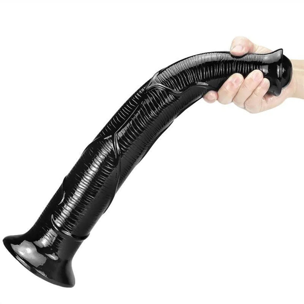 17 Inch Oversized Black Animal Horse PVC Dildo – product view 12