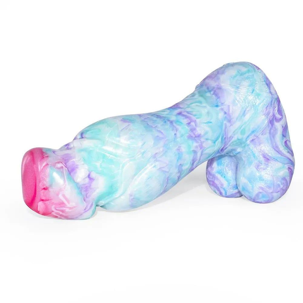 Colorful Soft Mushroom Head Silicone Artificial Dildo – product view 6