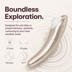 Curved Sensa suction vibrator shown for targeted external stimulation